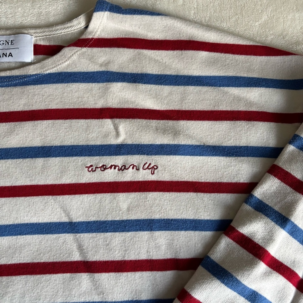 La Ligne x Cuyana “Woman Up” 3/4 Length Sleeve Top • Size XS - Picture 5 of 16